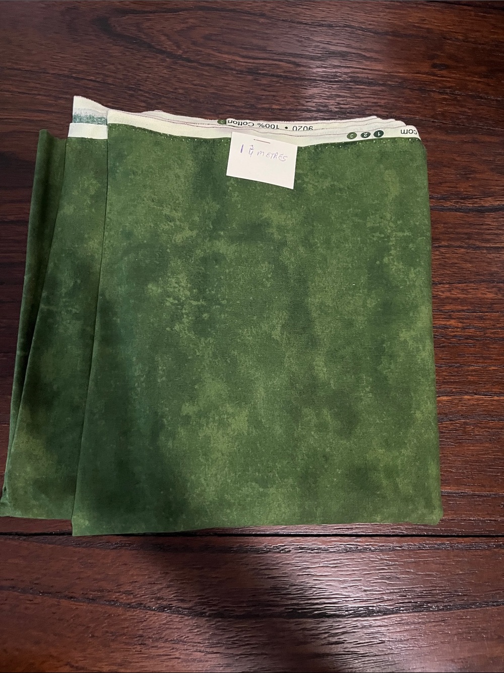 Sewing Fabric for Quilting, Crafts 100% Cotton Vintage Dark Green Marbled